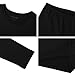 ViCherub Girls Thermal Underwear Set,Long Johns for Kids Ultra Soft Base Layer Fleece Lined Thermals Top and Bottom 2 Sets Black & Gray M
