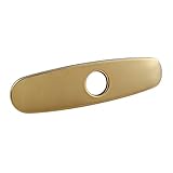 KES Stainless Steel 9.6-Inch Bathroom Kitchen Sink Faucet Hole Cover Deck Plate Escutcheon, Titanium Gold, PEP1-4