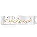 70 and Fabulous Sash - 70th Birthday Sash 70 Birthday Gifts Party Favors, Supplies and Decorations (White)
