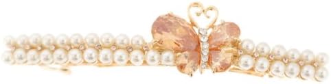 Rhinestone Hair Barrette - barc0284 - topaz