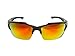 Edge Eyewear SDKAP119 Khor Black with Aqua Precision Red Mirror Lens