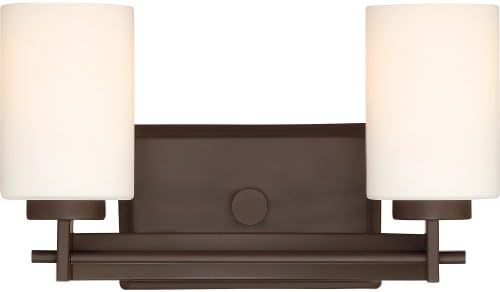 Quoizel TY8602WT Taylor Bath Vanity Wall Lighting, Lights 2-Light, 200 Watts, Western Bronze (8"H x 14"W)