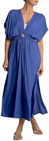 elan short sleeve maxi dress elan Short Sleeve Casablanca Print Maxi Dress