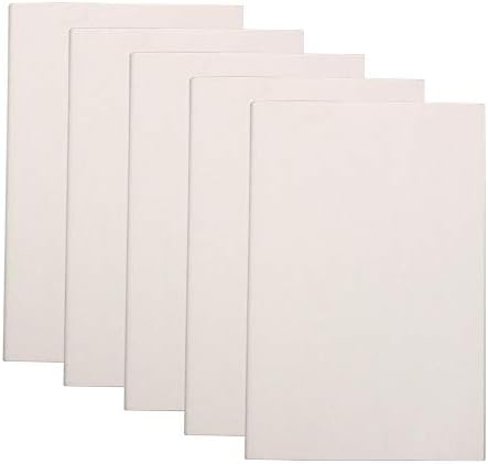 5 Pack Notebook Journals for Travelers,Students and Office, Writing Diary Subject Notebooks Planner,College Ruled,80 Pages,40 Sheets,White Soft Cover,A5 Size,Travel Journal Set(Squares)