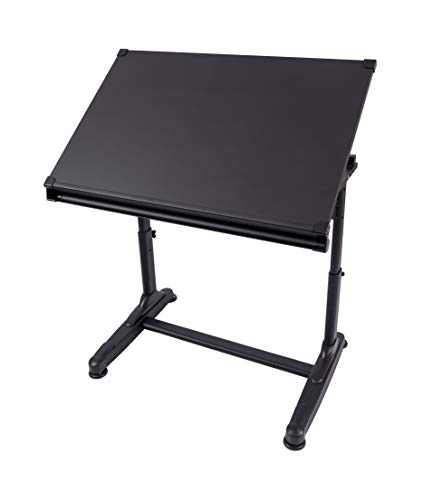 Stand Up Desk Store Height Adjustable Drawing and Drafting Table with 39.2"W x 27.5" D Surface, Black - Thumbnail 2