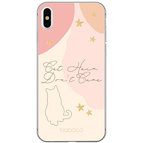 BABACO Funda para teléfono móvil de ERT Group para iPhone XS MAX Original y con Licencia Oficial diseño Cats 007 Perfectamente Adaptada a la Forma del teléfono móvil, Funda Hecha de TPU