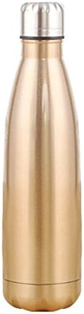 Youger Vacuum Bottles, Insulated Stainless Steel Water Vacuum Bottle Flask for Running, Gym, Yoga, Cycling, Hiking, Yoga, Outdoors and Camping(Champagne Gold,350ml)