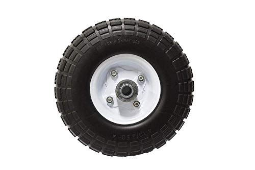 Professional EZ Travel Collection, Heavy Load Flat Free Extra Wide Wagon Dolly Cart Tire (10" / 5/8" Center Hold Shaft)