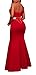 Grace's Secret Women's Sexy One Shoulder Ponti Gown Mermaid Evening Maxi Party Dress