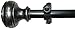 Decorative Window Curtain Rods with Finials, 66 to 120 Inches, 0.75 Diameter - Buono II, Othello Series - Lightweight & Easy to Install, Adjusts Telescopically to Fit Any Window by Achim Home Decor