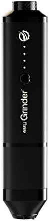 Easy Grinder Electric Spice Herb Grinder and Dispenser with Replacement Blades 2.5g Storage Chamber, Adjustable Magnetic Swing Tip, Rechargeable Battery, USB cord, and Cleaning Brush Black