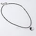 Pusheng Retro Charm Pendant Necklace Tibetan Silver Boho Black Rubber Cord Yin and Yang