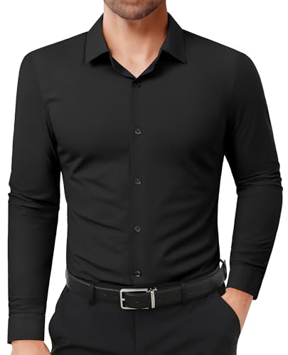 Lion Nardo Slim Fit Dress Shirts for Men Stretch Muscle Fit Long… at Amazon