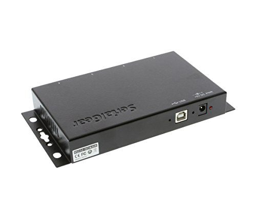 SerialGear Industrial 4-Port DB-9 RS232 to USB Adapter with Isolation and Surge Protection