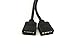 2PCS Black 4 Pin LED Strip Connector - 2 Way Splitter Y Splitter for One to Two RGB 5050 3528 LED Light Strips - 29.5cm/11.6inch Long