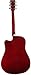 Jameson Guitars Full Size Thinline Acoustic Electric Guitar with Free Gig Bag Case & Picks Red Right Handed