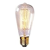60 Watt Marconi Squirrel Cage Filament Bulb - 1910 Edison Style - 6 Pack
