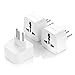 Brazil Adapter, BESTEK Grounded Brazil Adapter US to Brazil Travel Adapter Plug Kit with Universal Outlet - Type N - 2500W 10A 250V Max - 3 Pack