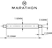 Marathon Swiss Made Stainless Steel Shoulderless Spring Bars - WP003005 (20mm, Set of 2)