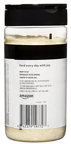 AMAZON BRAND – HAPPY BELLY GRATED PARMESAN AND ROMANO CHEESE SHAKER, 8 OUNCE (PACK OF 1)