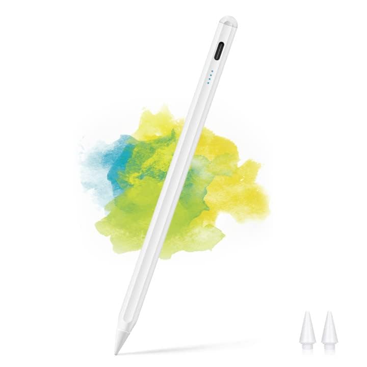 Tymyp Stylus Pen für iPad, Hochpräziser Palm Rejection Stift Kompatibel mit iPad Pro(11"/12.9"), iPad Air 3rd & 4th Gen, iPad 6th/7th/8th Gen, iPad Mini 5th Gen, E07(Weiß)