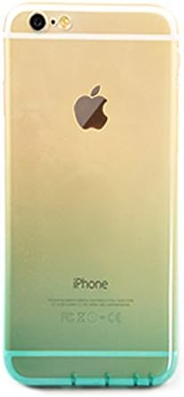 Dfifan iphone 6 Cover Gradual Color Chaning Phone Cover Case Clear Shell Slim Case Dust Resistant Flexible Soft TPU Case Protective Shell Trasparent Cear Soft TPU Case for Apple Iphone 6s (5.5 green)