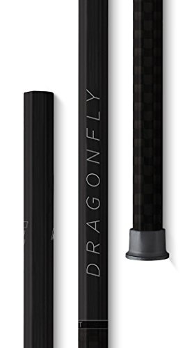 Epoch Lacrosse Shaft - Dragonlfy | 8, 60" Mid-Flex iQ8, Xtreme Concave Geometry, Made in USA, Removable End Cap, 1-Year Warranty, Carbon Black