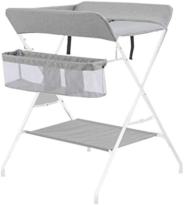 LPYMXShelf, Floating Rack Portable Baby Changing Table, Small Space School Kindergarten Dressing Table (Color : Gray)