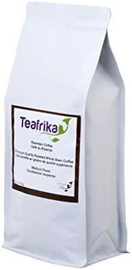 Rwandan Coffee By Teafrika: African Arabica Freshly Roasted Whole Coffee Beans From Rwanda – Medium Roast - Premium Quality Coffee Beans With beautiful Flavor &amp; Caramel Aroma