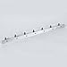 HOMEIDEAS Coat Hook Rack Wall Mounted 19-Inch SUS304 Stainless Steel Brushed Nickel Towel and Key Hook Rail 7 Hooks