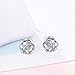 LUHE Rose Stud Earrings,Rose Pendant Necklace,Rose Bracelet, Rose Adjustable Rings,Sterling Silver 3D Rose Flower Jewelry Gifts,Romantic Gifts for Women Girls Her