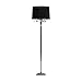 Elegant Designs LF1002-BLK Trendy Romantic Sheer Shade Hanging Crystals, Black Floor Lamp