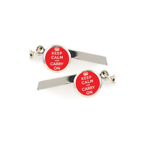 Keep Calm and Carry On Safety Whistle Keychain