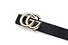 POKTOK Womens G-Style Genuine Leather Belt Vintage Thin Dress Belts For Girl Fashion Belt For Jeans With Letter Buckle