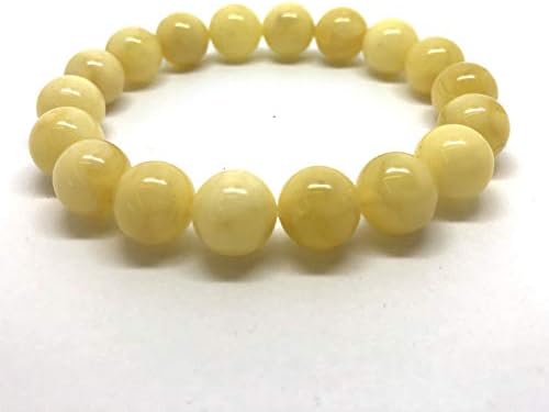 Natural Baltic Amber Bracelet Yellow White Colour 10,5g 10± mm Size.