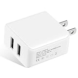 EverDigi Dual Port USB Wall Charger, 15W 3A Portable Power Adapter High Speed Travel Charging Station Charging for iPhone, iPad, Samsung, LG, Nexus, Tablets and More (white)