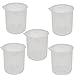 uxcell 500mL Laboratory Transparent Plastic Liquid Container Measuring Cup Beakers, Pack of 5