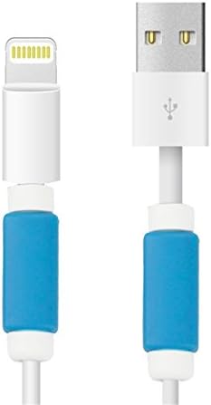 Peres® 3.5cm Colorful Data Cable Saver Protector for Apple USB Lightning Cable Iphone Earphones Protector and 30-pin Charging Cables for Ipod / Iphone / Ipad / Apple Watch (2*Blue)