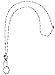 Hidden Hollow Beads Stainless Steel Chain Women's Lanyard, Strong Breakaway Clasp, Made in USA Teacher ID Badge Card Holder Keys Keyring