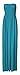 Forever Women's Plus Size Plain Boobtube Elasticated Sheering Maxi Dress