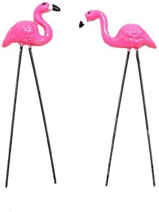 Fiddlehead Fairy Garden Retro Miniature Flamingo Picks (Set Of 2) Assorted #16813