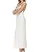 Ekouaer Sleepwear Womens Silk Satin Chemise Nightgown V Neck Lace Lounge Dress Nightwear (White,Medium)