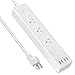 Etekcity 3-Outlet Surge Protector Power Strip with 4 USB Charging Ports, 5610 Joules, 6 Ft Long Cord & Mounting Holes, 750℃ Flame-Retardant, FCC ETL Listed, White (Upgrade Version)