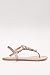 Jeweled Metallic Ankle-Strap Thong Sandals Style Rio, Rose Gold, 8W