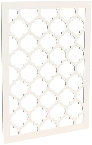 Designs of Distinction Laser Cut Decorative End Panel/Onlay - Pre-Primed White, Ready to Install & DIY Dress Up Your Cabinets- Onlay for Cabinet Ends, Vanities, Furniture, Etc (Trellis/Moroccan)