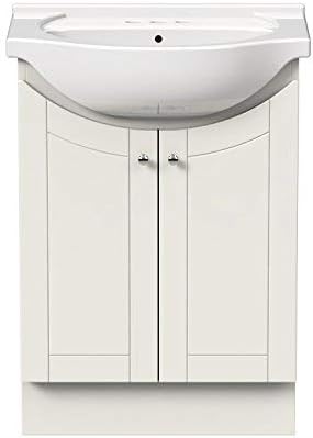 Magick Woods Eurostone 24 Space Saving Bath Vanity With Porcelain Top Matte White Amazon Ca Home Kitchen
