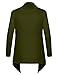 AMORE ALLFY Women's Long Sleeve Flowy Open Cardigan Dark Olive XXX-Large
