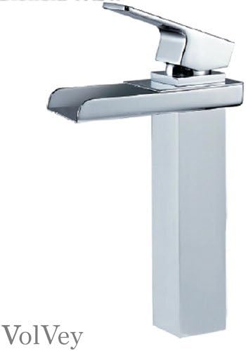 Volvey Bathroom Faucets Waterfall Discount Vessel Unique Designer Widespread Single Handle Single Hole Modern Mixer Taps Chrome Plumbing Fixtures Lavatory Faucets
