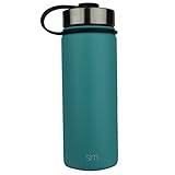 Simple Modern Vacuum Insulated Stainless Steel 18oz Water Bottle - Summit Wide Mouth Thermos - Double Walled Flask - Powder Coated Hydro Canteen
