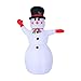 HOMCOM Waving Snowman Indoor/Outdoor LED Inflatable Holiday Christmas Yard Decoration, 8', Multicolor